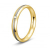 Alliance en tantale, or jaune 18 carats et diamant 0,030 carat