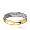 Alliance en tantale, or jaune 18 carats et diamant 0,090 carat