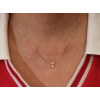 Collier or jaune 18 carats et diamant 0,14 carat