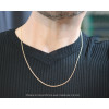 Chaine or jaune 18 carats 60 cm maille forçat