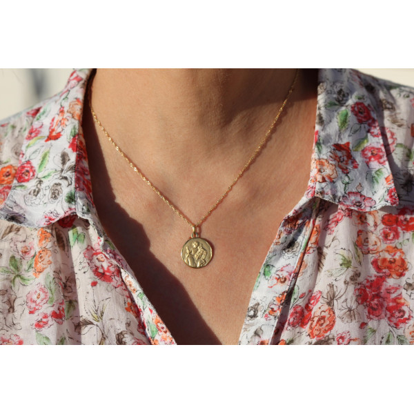 Pendentif "Saint-Christophe" or 18 carats
