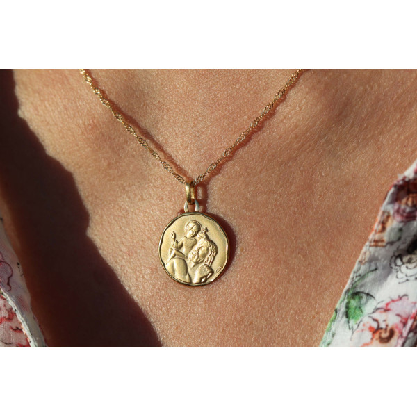 Pendentif "Saint-Christophe" or 18 carats
