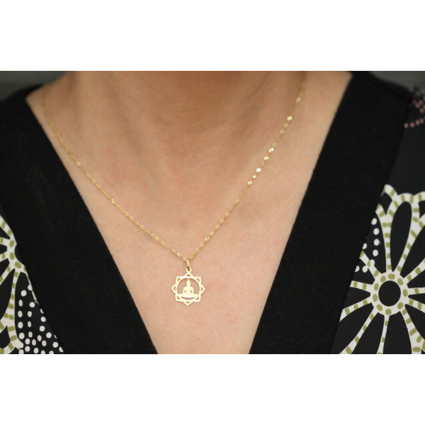 Pendentif or 18 carats "bouddha"
