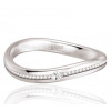 Alliance Breuning argent massif et diamant 0,03 carat "Enora"
