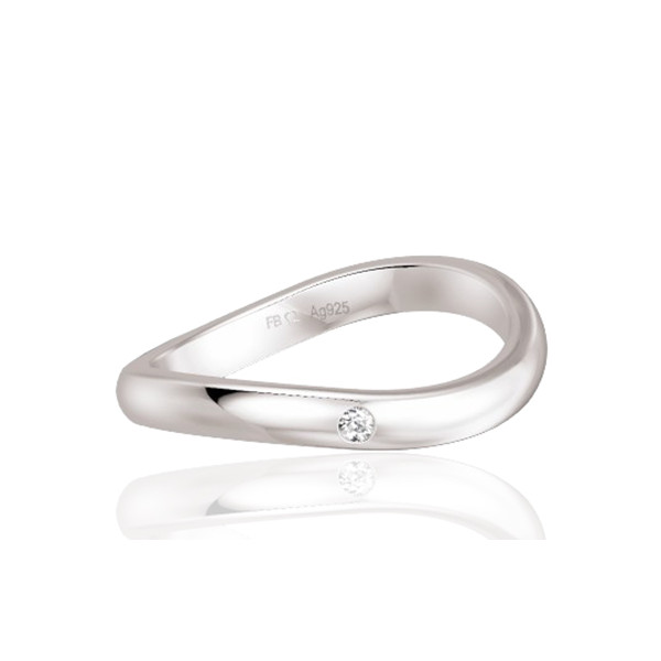 Alliance Breuning argent et diamant 0,035 carat "Shayane"