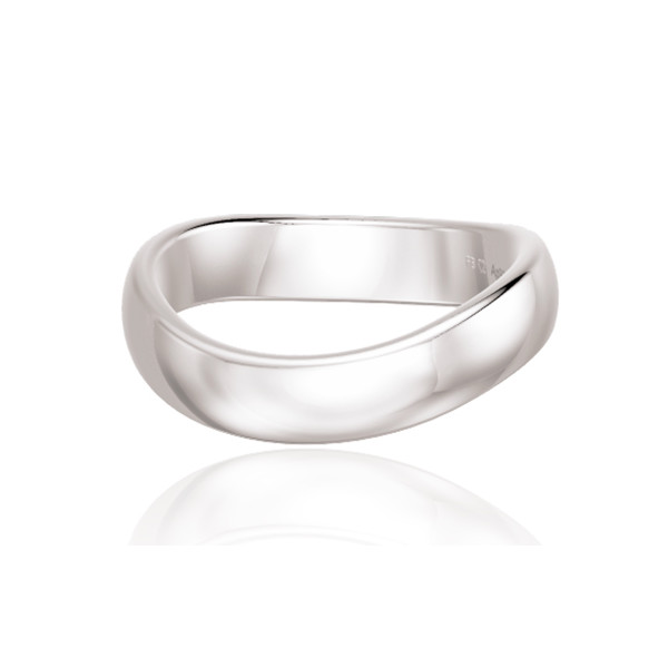 Alliance Breuning argent "Bastian" pour hommes