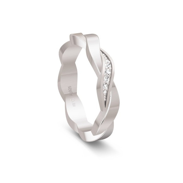 Alliance Breuning argent et diamant 0,045 carat "Lealia"