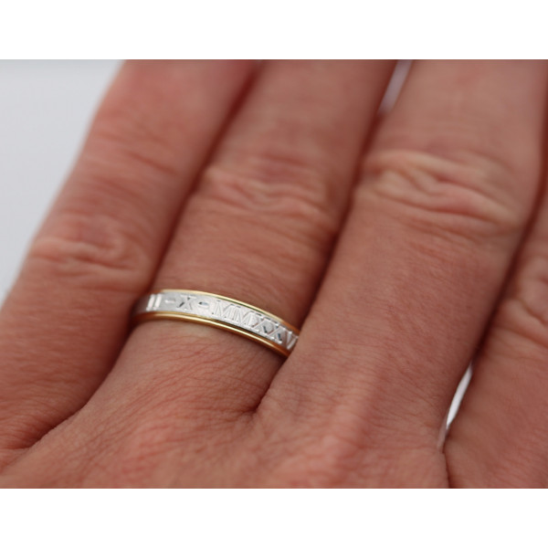 Alliance deux ors 18 carats "romaine"