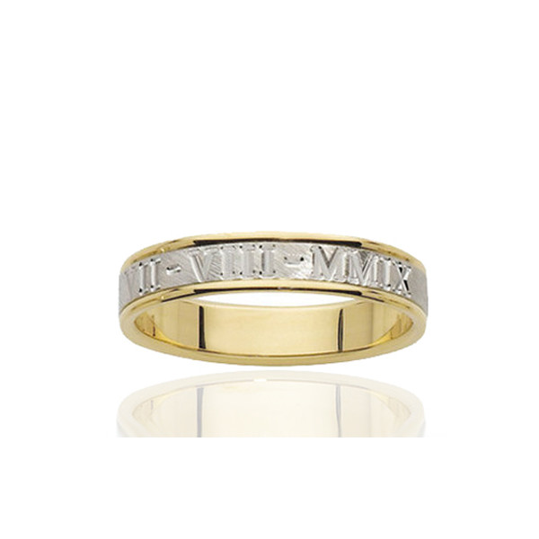 Alliance deux ors 18 carats "romaine"