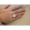Chevalière en argent carrée 14 x 14 mm personnalisable