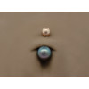 Piercing nombril or 18 carats et perle de Tahiti 8 mm