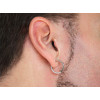 Boucle d'oreille or 18 carats créole 19 mm pour homme