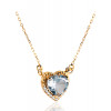 Collier ras du cou or 18 carats, topaze et zirconiums
