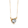 Collier ras du cou or 18 carats, topaze et zirconiums