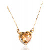 Collier ras du cou or 18 carats, citrine et zirconiums
