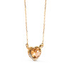 Collier ras du cou or 18 carats, citrine et zirconiums