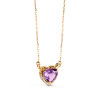 Collier ras du cou or 18 carats, améthyste et zirconiums