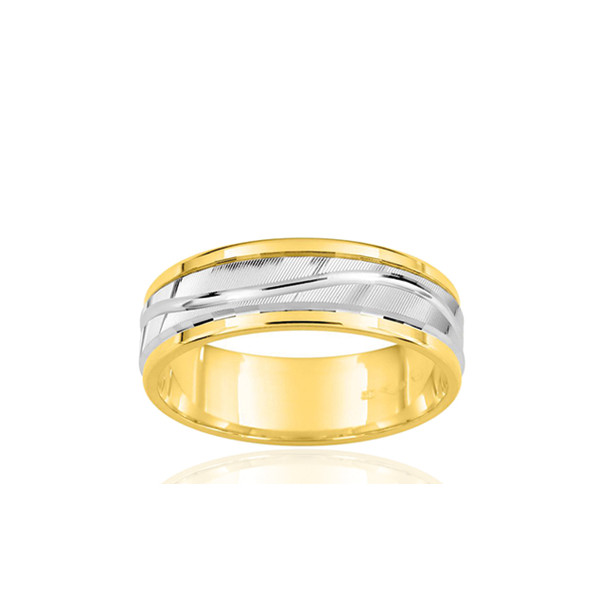 Alliance deux ors 18 carats pour hommes