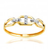 Bague or jaune 18 carats et zirconiums "maillons"