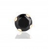 Boucle d'oreille zirconium noir 7 mm et or jaune 18 carats pour homme