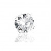 Boucle d'oreilles en or blanc 18 carats et zirconium 6mm pour homme