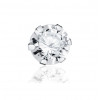 Boucle d'oreille or blanc 18 carats et zirconium 7 mm pour homme
