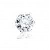 Boucle d'oreille zirconium 6 mm et or blanc 18 carats pour homme