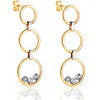 Pendants d'oreilles or 18 carats et zirconiums