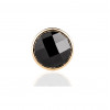 Boucle d'oreille zirconium noir 8,5 mm et or jaune 18 carats pour homme