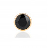 Boucle d'oreille zirconium noir 6,2 mm et or jaune 18 carats pour homme