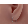 Boucles d'oreilles or blanc 18 carats créoles 12 mm pour enfant