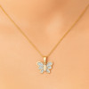 Pendentif deux ors 18 carats "papillon"