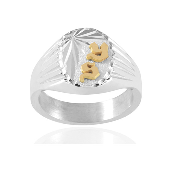 Chevalière en argent 15 x 12 mm personnalisable pour homme