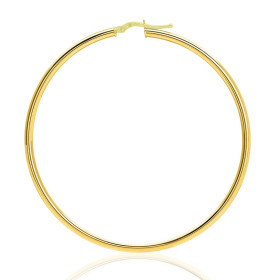 Créoles or jaune 18 carats de diamètre 60 millimètres pour femmes