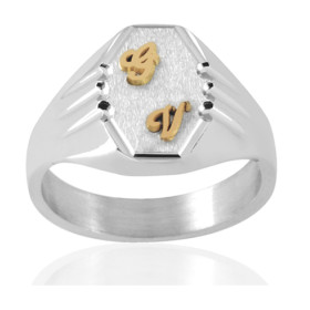 Chevalière en argent 14 x 10 mm personnalisable