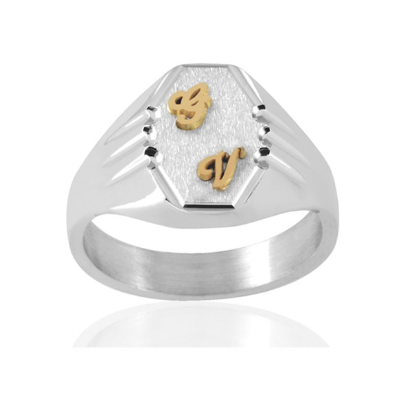 Chevalière en argent 14 x 10 mm personnalisable