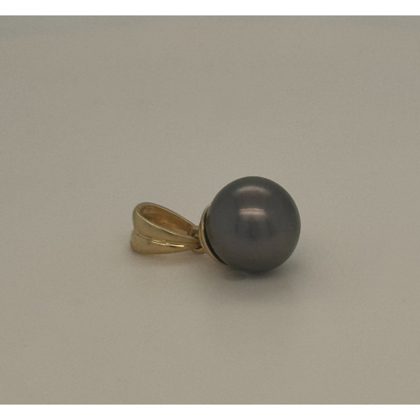 Pendentif or 18 carats et perle de Tahiti