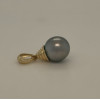 Pendentif or 18 carats et perle de Tahiti poire