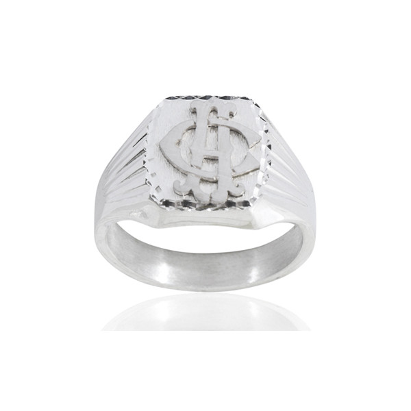 Chevalière en argent 13 x 13 mm personnalisable