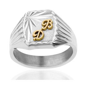 Chevalière en argent 14 x 12 mm personnalisable