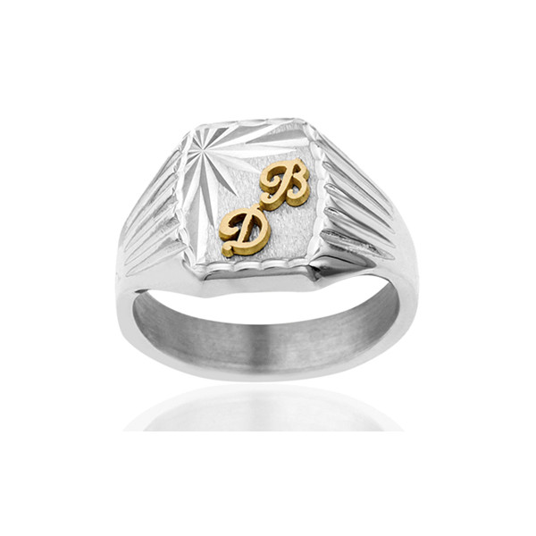 Chevalière en argent 14 x 12 mm personnalisable