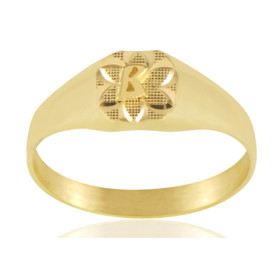 Chevalière en or 9 ou 18 carats carrée 6 mm personnalisable