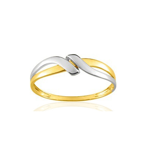 Bague deux ors 18 carats pour femmes