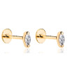Boucles d'oreilles or 18 carats et zirconiums