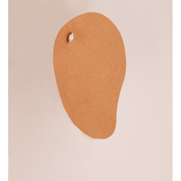 Boucles d'oreilles or 18 carats et zirconiums