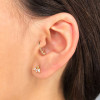 Boucles d'oreilles or 18 carats et zirconiums