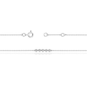 Bracelet diamants 0,04 carat et or blanc 18 carats