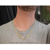 Chaine or jaune 18 carats maille grain de café 60 cm