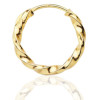 Créoles or jaune 18 carats torsadées 12 mm pour enfant