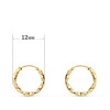 Créoles or jaune 18 carats torsadées 12 mm pour enfant